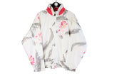 Vintage Sergio Tacchini Track Jacket white abstract pattern 90s retro windbreaker
