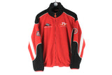 Vintage Isle of Man TT Moto Racing Fleece Small Tourist Trophy races red sweater authentic sport style jumper