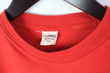 Vintage Chanel Bootleg Big Embroidery Logo T-Shirt Medium / Large