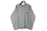 Vintage Nike Sweatshirt gray small logo crewneck 00s retro sport jumper