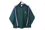 Vintage Adidas Sweatshirt Medium / Large green small logo classic 3 stripes 90s cotton crewneck sport jumper