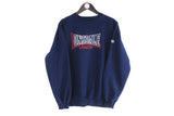 Vintage Lonsdale Sweatshirt blue big logo London rare hooligans mod skinhead style 00s football crewneck