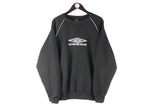 Vintage Umbro Sweatshirt Large black big logo crewneck sport jumper