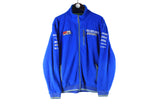 Vintage Suzuki Fleece Full Zip Large blue big logo racing moto GP 00s 90s retro RR GSX sport sweater