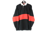 Vintage Guinness Rugby Shirt XLarge black red collared polo long sleeve t-shirt retro 90s beer stout football style sweatshirt