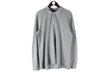 Paul Smith Long Sleeve Polo T-Shirt XLarge gray small logo collared jumper authentic minimalistic rugby shirt