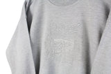 Vintage Diesel Sweatshirt big embroidery logo crewneck gray made in USA 90s jumper