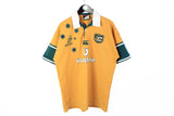 Vintage Australian Rugby Team 2000/2002 CCC T-Shirt XLarge sport Vodafone 00s green yellow classic Australian style rugby shirt