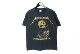 Metallica Death Magnetic Tour 2009 T-Shirt Medium black gold big logo 00s rock heavy metal tee