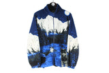 Vintage Wolf Fleece Full Zip Medium