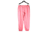 Vintage Sergio Tacchini Track Pants Large pink 90s retro made in Italy sport style trousers