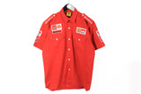 Vintage Ferrari Shirt XLarge mechanic 90s red shirt Michael Schumacher team