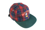 Vintage Mickey Mouse Disney Cap plaid wool hat 90's cartoon