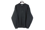 Vintage Adidas Sweatshirt XXLarge black big logo 90s retro crewneck sportswear jumper