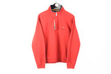 Vintage Paul & Shark Sweatshirt 1/4 Zip Medium / Large red 90s authentic made in Italy jumper