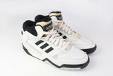 Vintage Adidas Invader Sneakers US 9.5 white rare retro trainers high top leather shoes 1992 made in Czecho-Slovakia