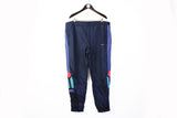 Vintage Adidas Track Pants XLarge navy blue 90s trousers