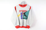 Vintage Streetball Sweatshirt Small gray big logo america 80s basketball sport jumper