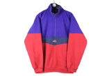 Vintage Swiss Fleece Half Zip Large ski sweater winter outdoor 90s retro jumper
