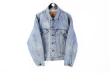 Vintage Levis Denim Jacket Large blue 90s jean work wear