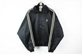 Vintage Adidas Jacket Medium black big logo 90s sport full zip jacket