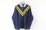 Vintage Polo by Ralph Lauren Rugby Shirt XLarge navy blue classic 90s sport shirt