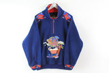 Vintage Polartec Fleece Half Zip Small navy blue 90s sweater