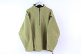 Vintage Adidas Equipment Fleece Half Zip Large green heavy sweater 90s