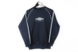 Vintage Umbro Sweatshirt XSmall navy blue big logo 90s retro style crewneck jumper