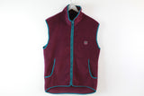 Vintage Helly Hansen Fleece Vest Medium purple 90s retro vest jacket