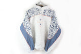Vintage Puma Sweatshirt Women's XLarge gray 90s floral pattern Germany sports wear jumper