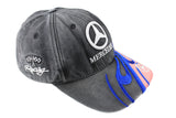 Vintage Mercedes Cap black 90s retro crazy pattern racing sport style hat