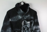 Vintage Wolf Fleece Full Zip Large