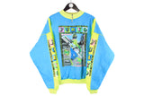 Vintage Furyo Sweatshirt Medium blue ski jumper 90s retro snowboard crewneck