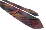 Vintage Missoni Tie red striped bright purple classic men's gift 90's 80's style luxury outfit authentic made in Italy