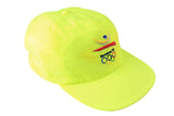 Vintage Barcelona 1992 Olympic Games Cap yellow acid big logo 90s retro sport hat classic rare