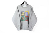 Vintage Baseball Is An Art 1997 Lee Sweatshirt XLarge gray big logo 90s crewneck MLB jumper