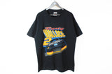 Vintage Rusty Wallace NASCAR Ford T-Shirt XLarge black big logo 90s racing Thunderbird tee