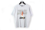 Vintage Aspen 1995 T-Shirt XLarge big logo USA Fear No Mountain 90s tee