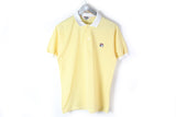 Vintage Fila Polo T-Shirt Large yellow striped pattern bright 90s tee