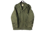 Vintage Military 1981 Jacket Large retro green olive 80s German army winter coat