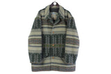 Vintage Wool Coat XXLarge abstract pattern 90s retro jacket classic wood hunter Canadian style
