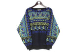 Vintage Carlo Colucci Sweater Medium / Large 90s retro made in West Germany long sleeve pullover sport jumper