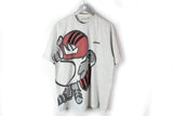 Vintage Adidas T-Shirt Large gray big logo basketball rare 90s gray top