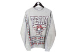 Vintage Team Sweatshirt Large USA Basket Game Basketball baseball 80's crewneck