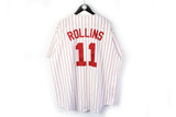 Vintage Phillies Rollins 11 Jersey T-Shirt XXLarge