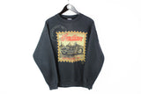 Vintage Indian 1990 Sweatshirt Medium made in USA black Biker 90s crewneck