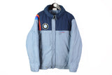 Vintage BMW Jacket Large M-Style blue 80s small logo racing jacket