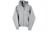 Vintage Nike Air Hoodie Full Zip Medium gray 90s style Air Max hooded jumper