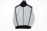 Vintage Adidas Track Jacket Small made in West Germany gray 80s full zip